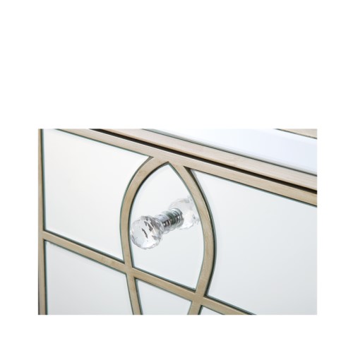 Gold Champagne Mirrored Dressing Table - Marseille Collection